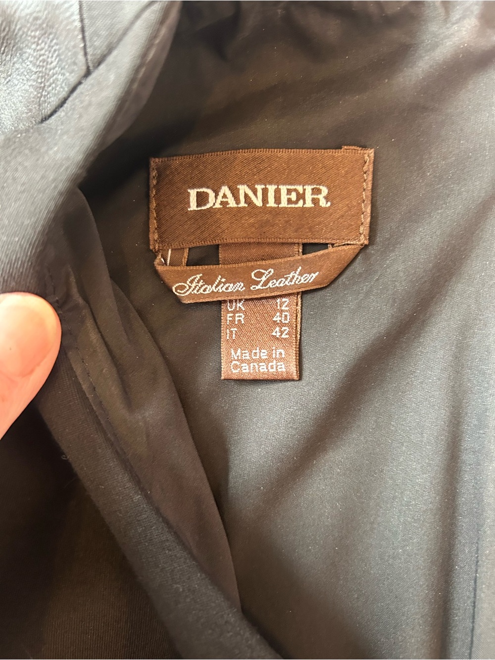 Danier Black Leather-Panel Midi Dress - Picture 7 of 8